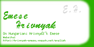 emese hrivnyak business card